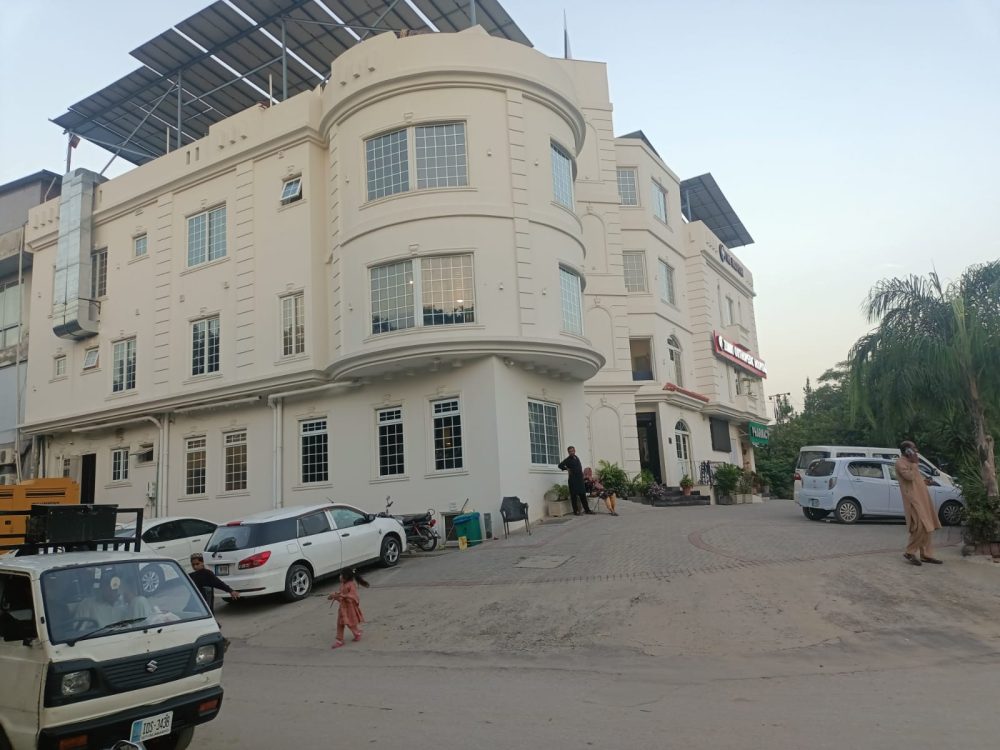 Construction project for G-8 Islamabad Hospital by Kamboh Enterprises.