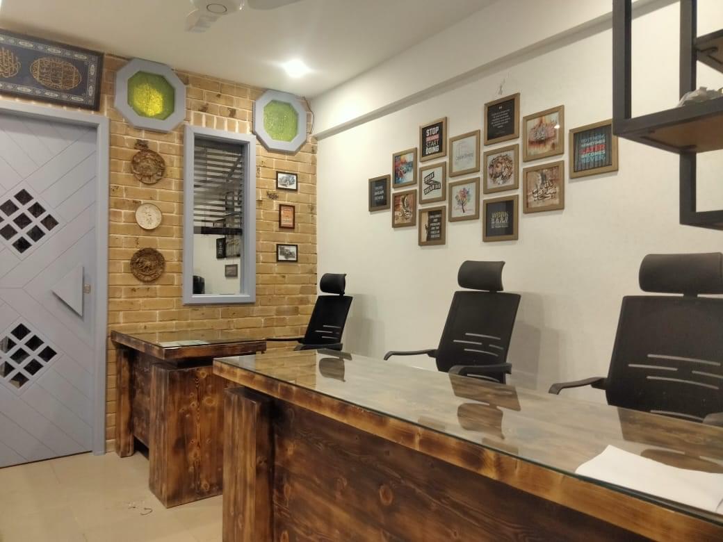 Office renovation project by Kamboh Enterprises.